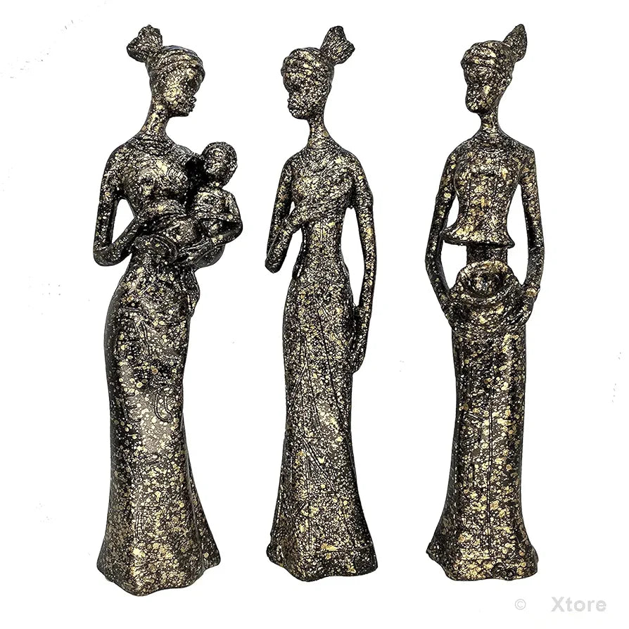 Xtore Beautiful Finish Uniquely Hand Crafted Home Decor African Tribal Women Art Piece - 