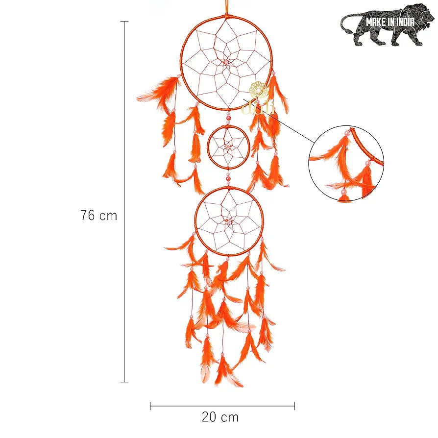DULI Dreamcatcher Traditional Indian Wall Art for Bedrooms, Home Wall, Hanging Design, Height 75 cm 