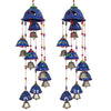 Kuber Industries Rajasthani Design Handcrafted Hanging Windchimes with 8 Bells Pack of 2