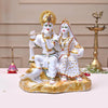 CraftVatika Radha Krishna Murti Dust Idol Marble Radhe Krishna Statue Radha Krishna Sitting-TP2