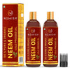 Newish Pure & Natural Premium Neem Oil for Hair Growth & Healthy Skin - 200 ml (Pack of 2)