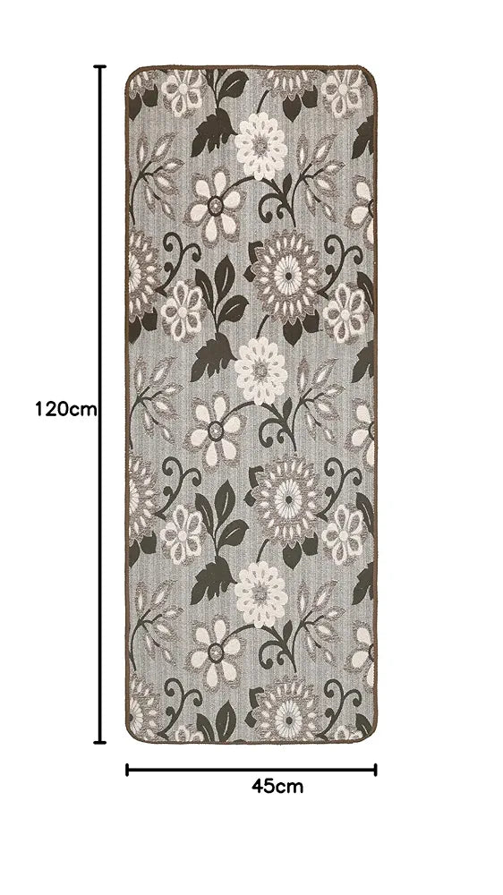 Saral Home Noureau Floral Soft Cotton Durable & Washable Multipurpose Runner for Home/Kitchen/Living Area/Lobby/Office with Anti Skid Backing 