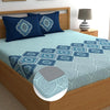 Dreamscape Printed Cotton King Bedsheet with 2 Pillow Covers Ocean Delight