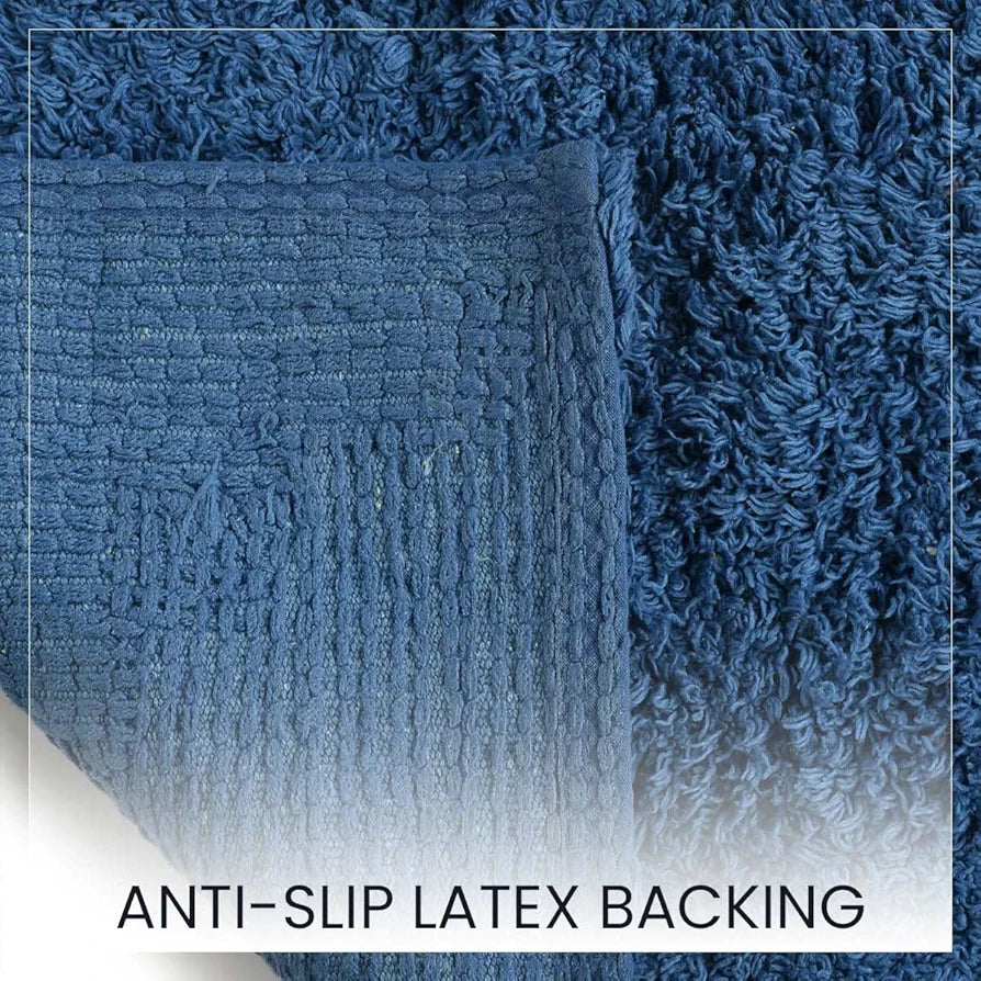 SASHAA WORLD Solid Anti Skid Bathmat and Contour Set  