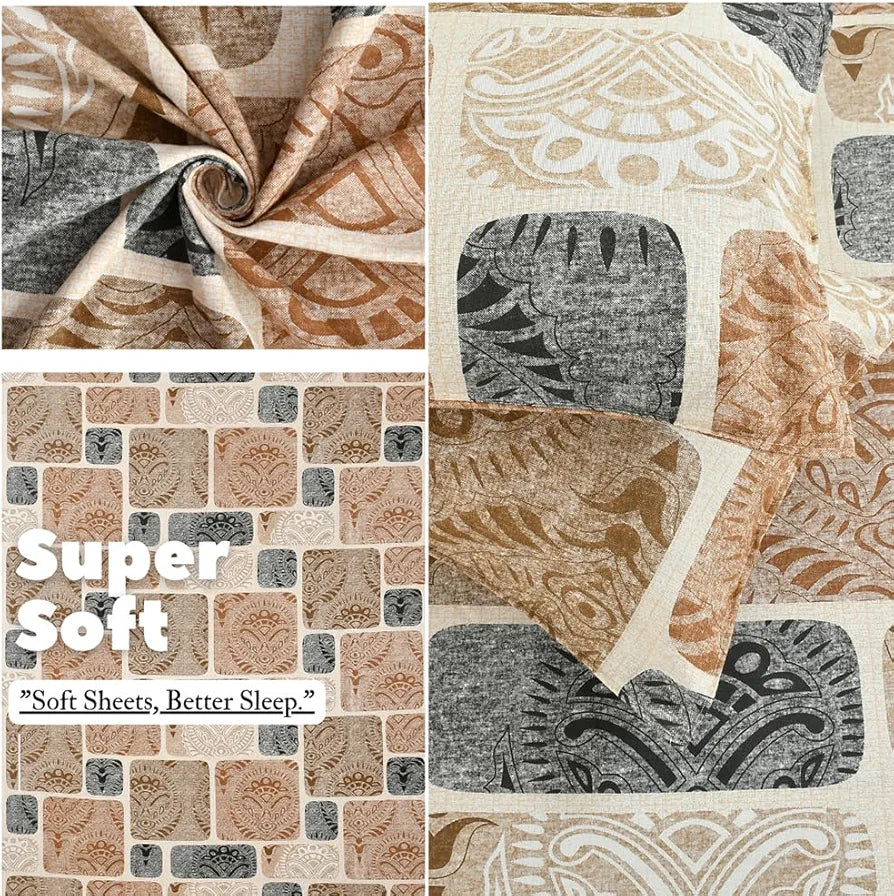 HOMEKART Ultra Super Soft 100% Pure Cotton Double Bedsheet with Two Pillow Covers for Your Bedroom | Floral & Block Printed Premium Bedsheet 