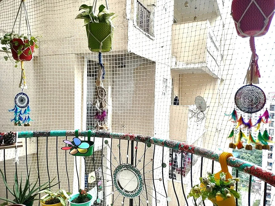 RPH Handicrafts Handmade Dream Catchers Wall Hangings with Metal Bell for Wall Decor, Bedroom, Balcony, Garden, Kids Room, Cafe, Shadi & Party, Size 30 x 13cm 