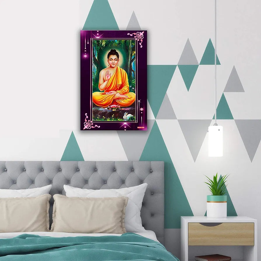 Rangoli MDF Wall Stick Decorative Panel 12x18 Wall Art for Home, Living Room, Bedroom, Office & Decoration. P-1, Design-17