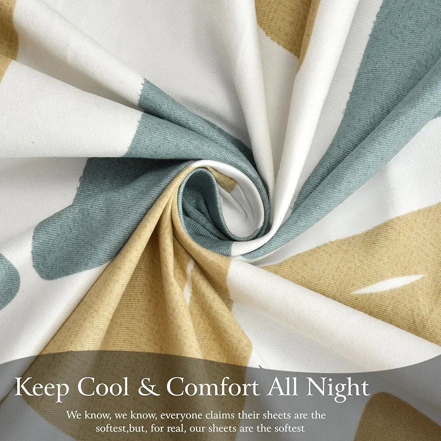 FRESH FROM LOOM 240 TC Microfiber Cotton King Size Bedsheet for Double Bed with 2 Pillow Cover | Hypoallergenic Soft Bed Sheet | Anti Fade Printed Bed Cover 