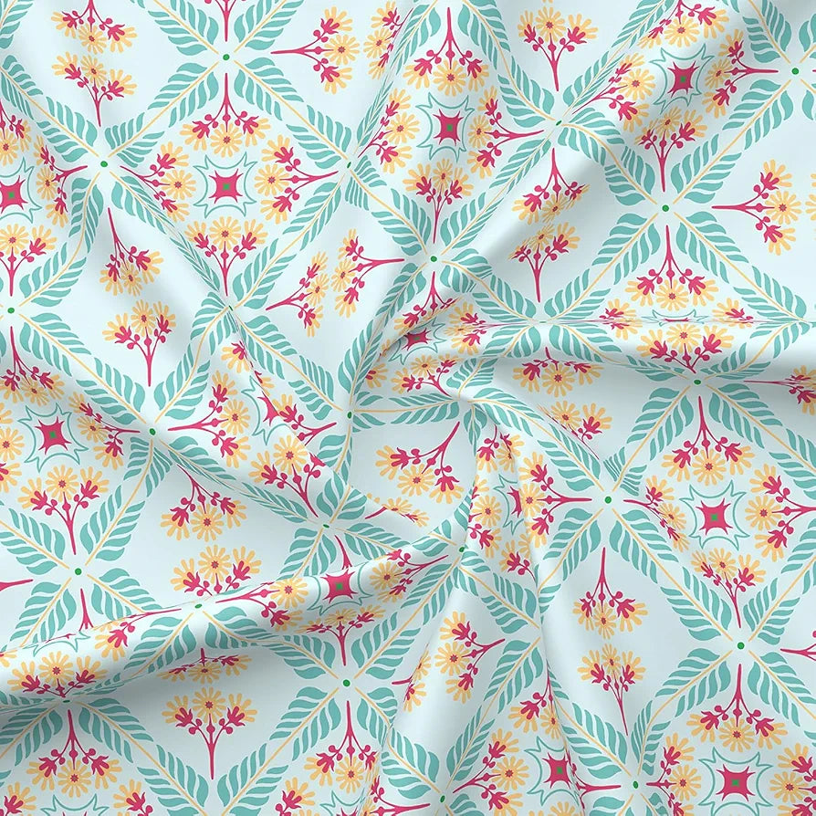 Layers Basicx 100% Cotton Bedsheet Set for All Seasons - Lightweight, Moisture Absorbent, Machine Washable & Easy to Care - Gift for Housewarming & More - 120 TC - Queen Size 