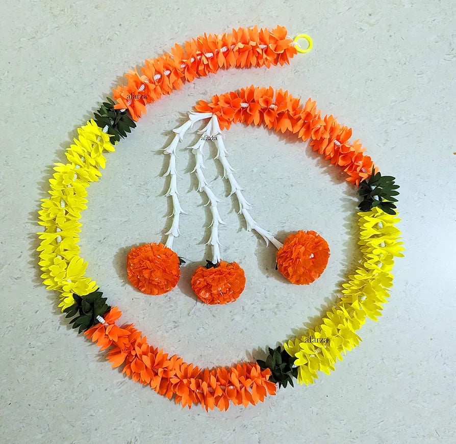 AFARZA; CHOICE GOOD FEEL GOOD Artificial Flower Garland Toran For Door Entrance Home Decoration Hanging 4Pieces 