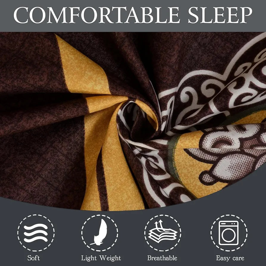 FRESH FROM LOOM Wrinkle Free Hypo-Allergenic Microfiber Single Bedsheet for Single Bed | Floral Design Bed Spread with 1 Pillow Covers , 144 TC