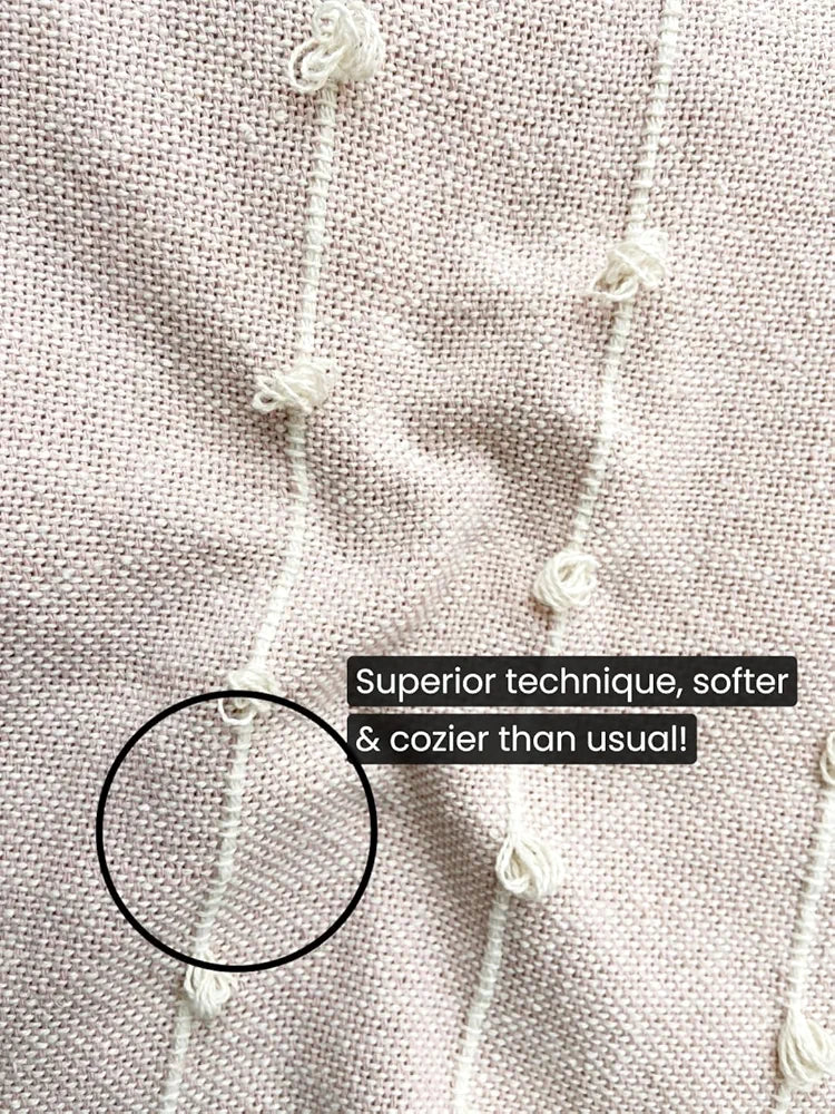 SAJAVAT HOME Hand-Knitted Pure Cotton 3 Seater Sofa Throw | 80x52 Inches/204x132 Cm | Summer Pink Throw for Sofa, Bed, Chair & Travel - Ideal for All Season | Pack of 1
