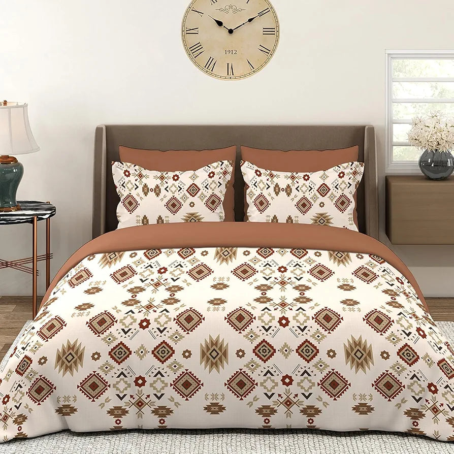 Layers Basicx 100% Cotton Bedsheet Set for All Seasons - Lightweight, Moisture Absorbent, Machine Washable & Easy to Care - Gift for Housewarming & More - 120 TC - Queen Size 