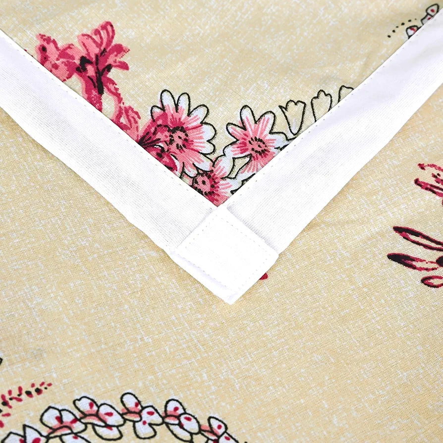 Divine Casa Floret 100% Cotton Double Dohar | 120 GSM | Soft & Lightweight Throw Blanket | Reversible Design | Cozy & Breathable Bedding | All-Season Comfort | 220 x 205 CM, Summer Fern