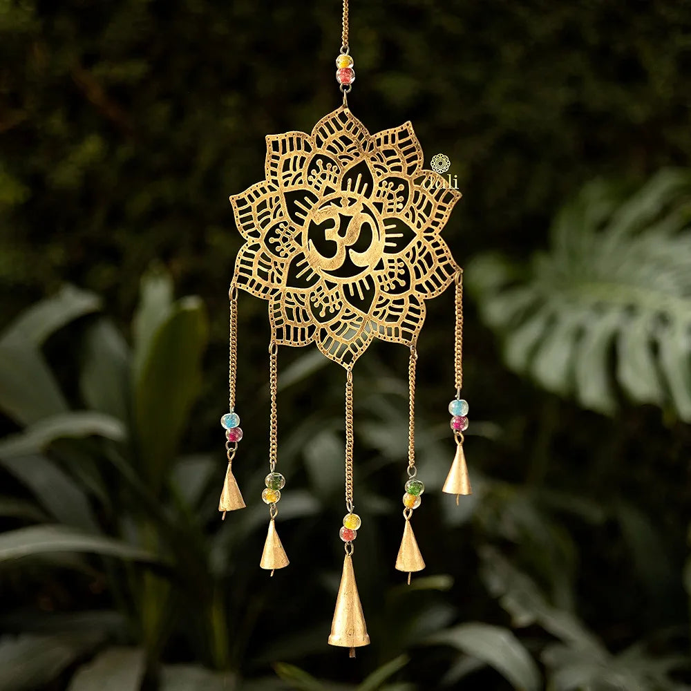 DULI Metal Windchime Wall Hanging, Feng Shui, Wall Art, Wall Decor, PositiveVibes, Rustic Wall Hangings, Wall Art, Diwali Decor, Home Decor Hanging Bells 