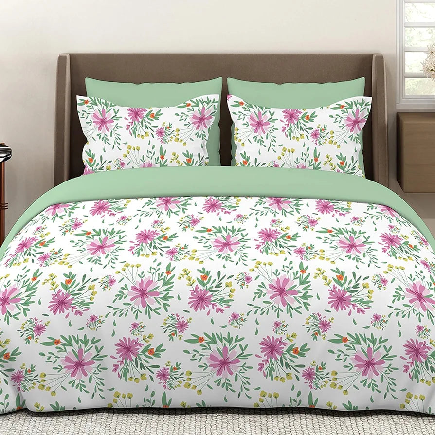 Layers Marigold 100% Cotton Bedsheet Set for All Seasons - Lightweight, Moisture Absorbent, Machine Washable & Easy to Care - Gift for Housewarming & More - 144 TC - King Size 