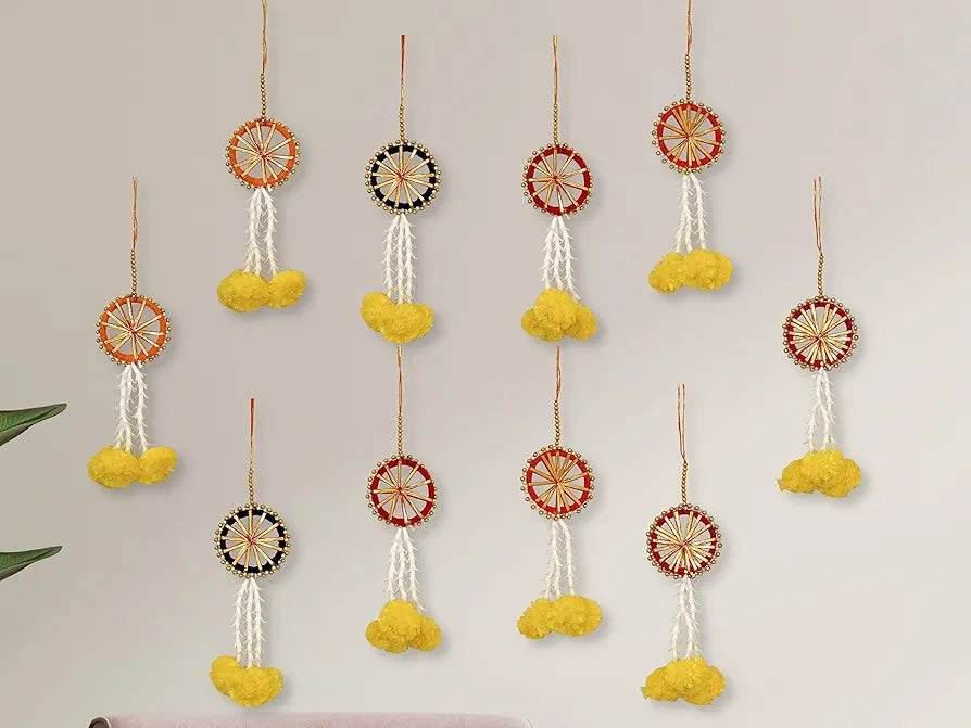 JH Gallery Artificial Flowers and Ring Decoration at Home Easy Simple Backdrop Pack of 10 Pcs