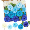 Rose Artificial Flowers 50pcs Blue Flowers Perfect for DIY