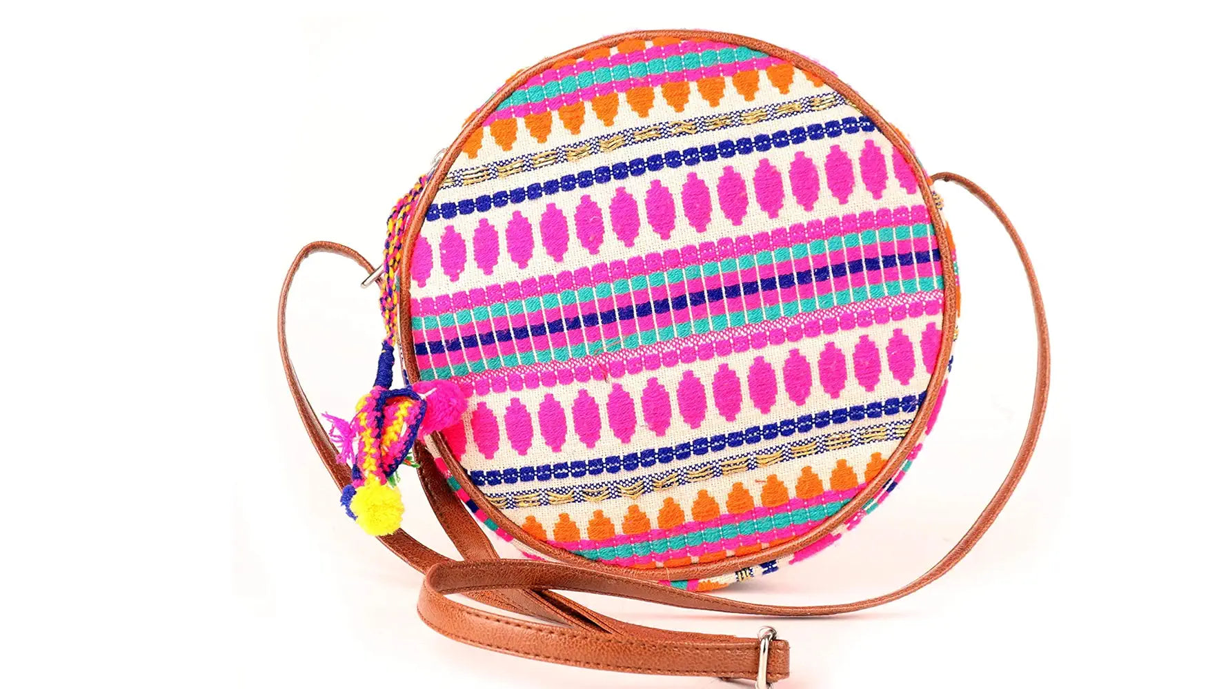 ASTRID Handmade Macrame Flap Over Sling Bag For Girls And Women
