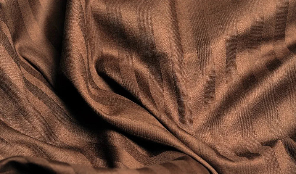 Trance Home Linen Zippered 100% Cotton 200 TC Satin Stripe Queen Duvet Cover Quilt Cover Razai Comforter Cover with 2 Pillow Covers 