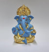 Gold Art India Gold Plated Ganesha with Terracotta Colour Perfect for Car Dashboards