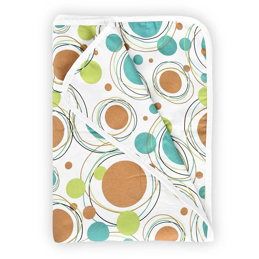 Divine Casa 120 GSM Polka Dots White Blanket for New Born Baby|Baby Dohar 0-4 Years Cotton - 135 x 100 CM