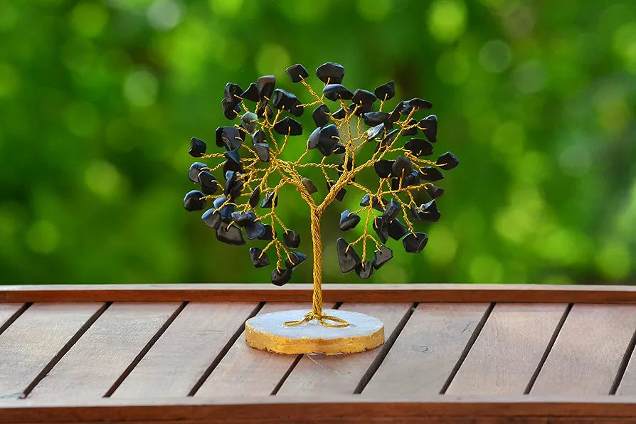 Crystal Tree - Car Dashboard Accessories - Dashboard Figurines & Idols - Crystal showpieces - Home Decor Items - Crystal Tree for Good Luck - Feng Shui Item 