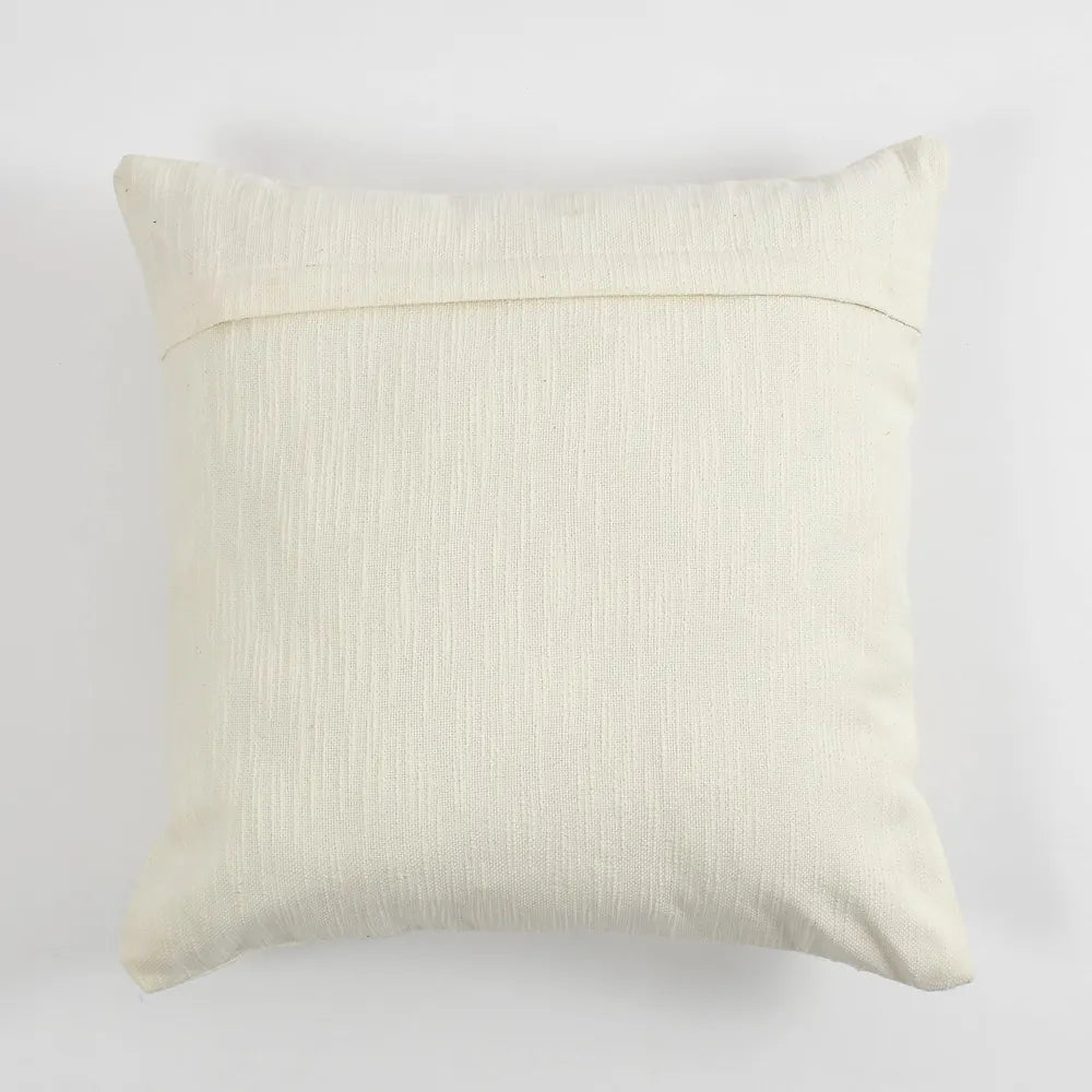 SASHAA World White Cushion/Pillow Cover with Tufted Mini Dots | Ideal for Sofa, Living Room, Bedroom | Ice Blue Accents, Elegant and Playful Home Decor | 45x45 cm