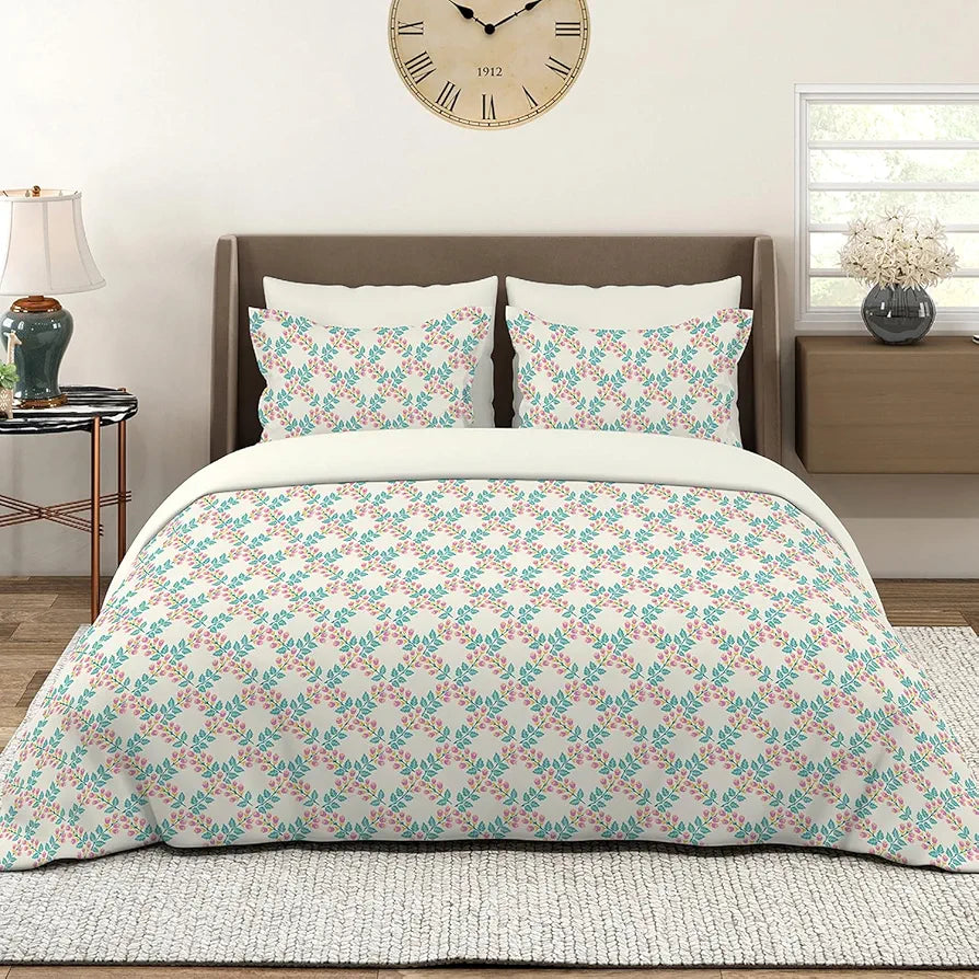 Layers Marigold 100% Cotton Bedsheet Set for All Seasons - Lightweight, Moisture Absorbent, Machine Washable & Easy to Care - Gift for Housewarming & More - 144 TC - King Size 