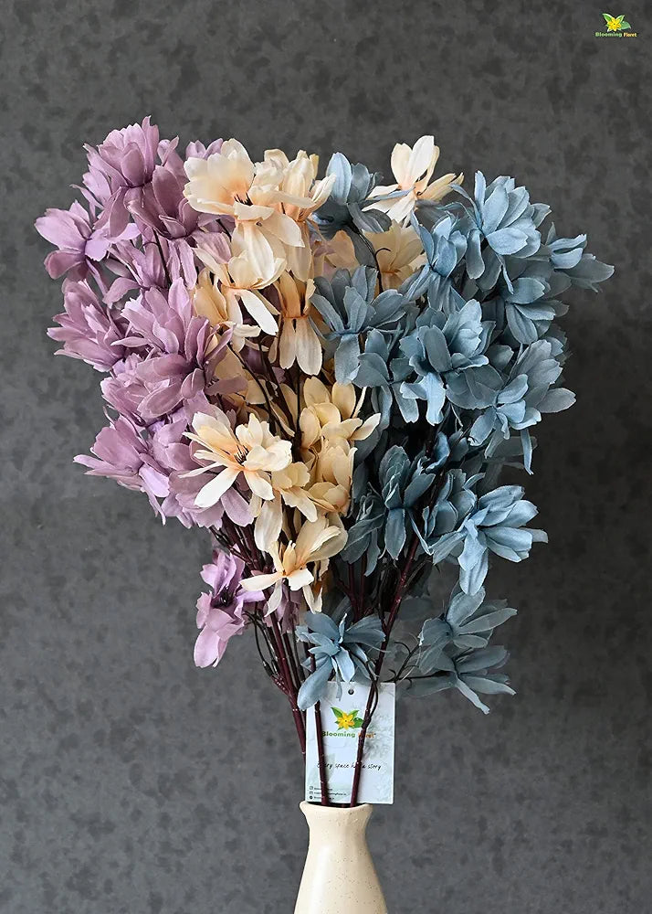 Blooming Floret Artificial Magnolia Kobus Natural Looking Flower Bunch for Home and Office Décor/Gift , Artificial Flora