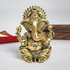 Gold Art India Vakratunda Ganesha Idol Gold Plated Idol with Antique Matte Finish