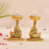 Elegant Metal Duck Candle Holder Set of 2 Handpolished Tlight Candle Holder Type 4 - Double Side