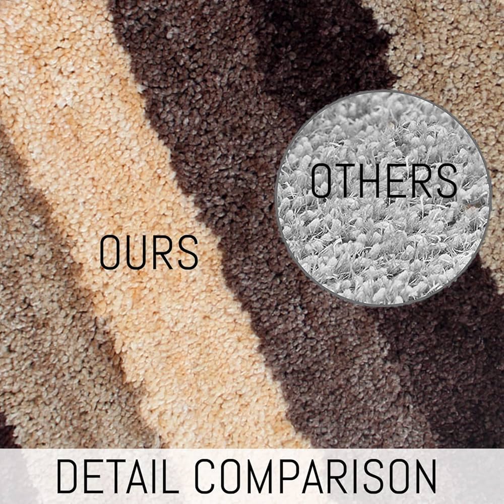 Luxe Home Bath Mat Super Soft Microfiber Non Slip Jericho Bathroom mats Water soak Washable Doormat for Home, Bedroom, Living Room  Pack of 1