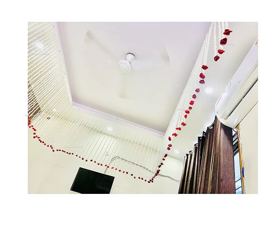 SPHINX Artificial rajnigandha Buds Rose Strings for Home Function Festive Decor Wedding haldi Ceremony Pooja Housewarming Decorations Approx 2.5 ft Height - 