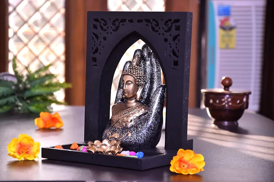 Mariner's Creation® Buddha Statue with Wooden Royal Tray for Home Decor | House Warming Gift …