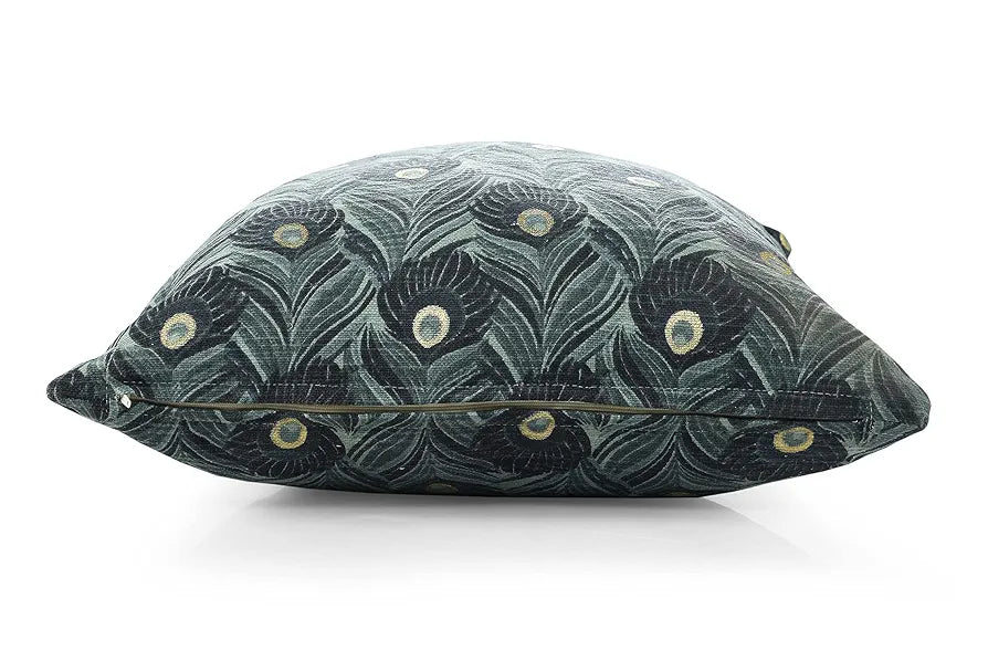 SASHAA WORLD Peacock Foil Print 100% Cotton Cushion Throw Pillow Boho Décor Sofa Couch Living Room Bedroom Farm House Indoor 
