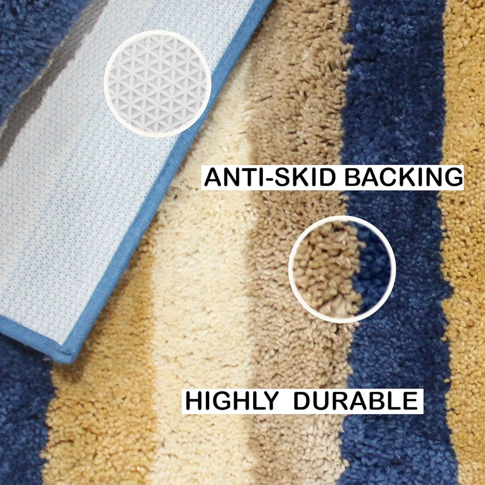 Luxe Home Jericho Doormat 2500 GSM Super Soft Microfiber, Anti-Skid Bathroom Mat & Kitchen Mats for Floor, Water-Absorbent, Quick Dry, Washable Door Mats for Home - Sky, 60x90 cm, Pack of 1