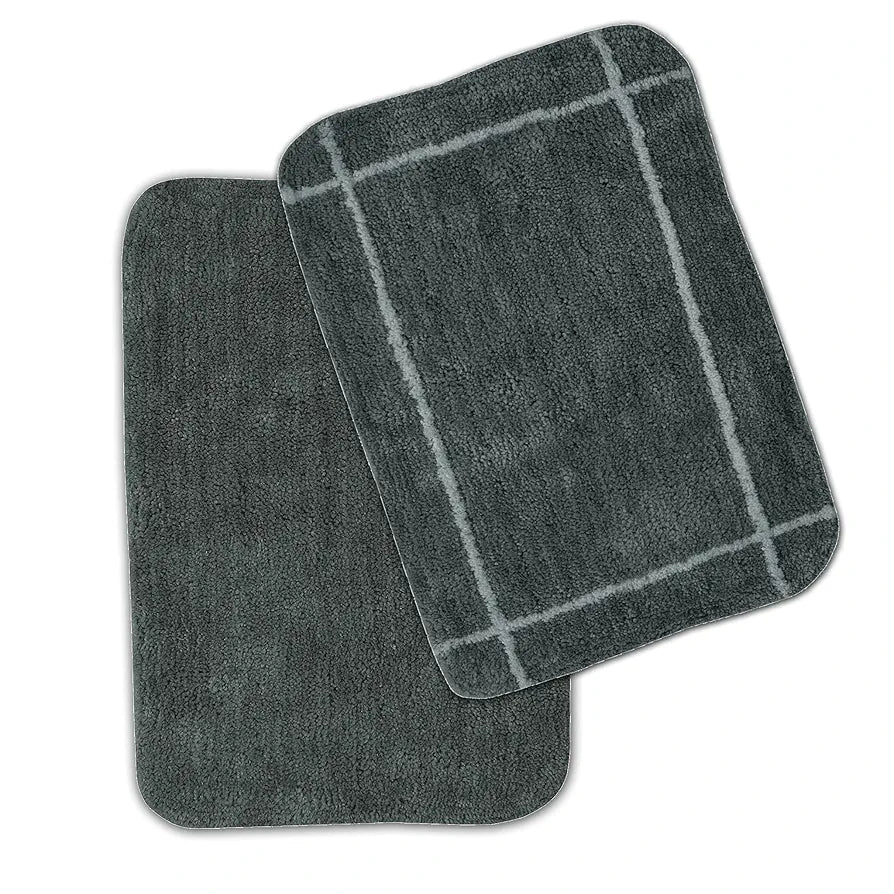 SASHAA WORLD Set of 2 Microfiber Bathmat 