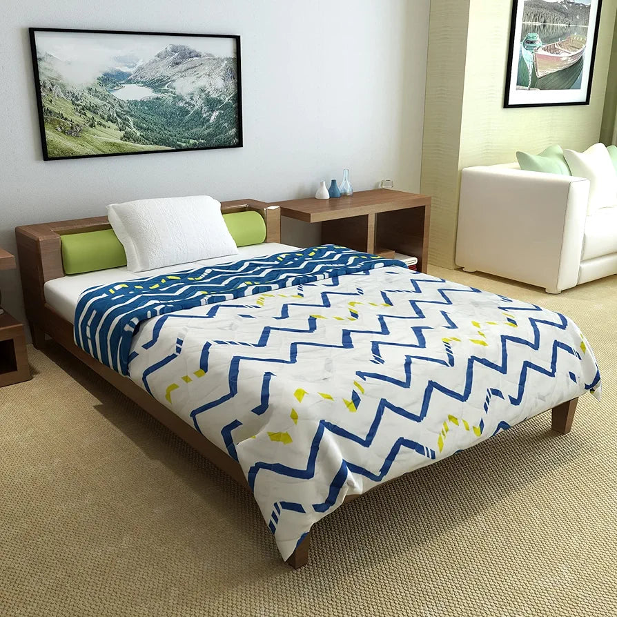 Divine Casa Microfiber All Weather 120 GSM Reversible Single Bed Size Comforter/Blanket for Winter/Quilt 