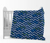 Divine Casa 120 GSM Microfiber Single Kids Dohar Soft & Lightweight Throw Blanket Zig-Zag Pattern Colour Blueprint