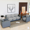 Kuber Industries 5-Seater Couch Cover Cotton Slipcover S-22 Flower Brown Sofa Cover