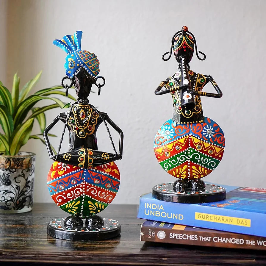Ekhasa Nostrae Metal Show Pieces for Home Decor | Gift Items for Showcase, TV Unit Decoration | Statue, Figurines, Artifacts for Table, Living Room Decor Items 