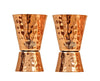 Indian Art Villa Hammered Copper Jigger Shot Glass Cup 2 Pieces