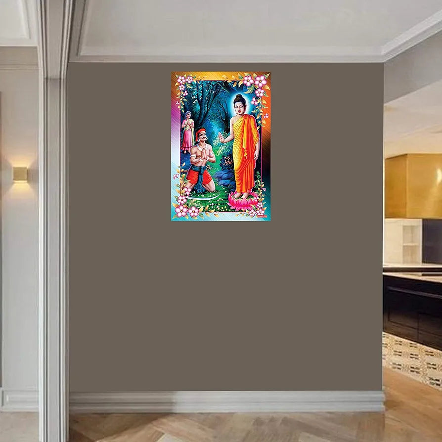 Rangoli MDF Wall Stick Decorative Panel 12x18 Wall Art for Home, Living Room, Bedroom, Office & Decoration. P-1, Design-21