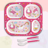 Cello Kidzbee Quadmeal Pink Parade Melamine Meal Set for Kids | Set Of 3