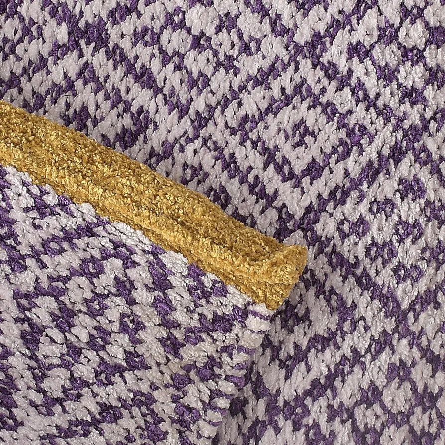 SASHAA WORLD Multipurpose Rug | Chenille Rug for Kids Room, Living Room, Dinning Room, Bedroom | 60x90 cms, Purple