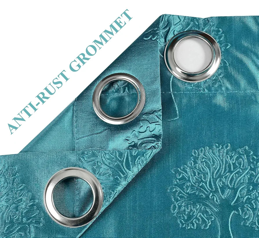 FRESH FROM LOOM Blackout Curtains 8 Feet Long|Door Window Curtain|Premium Polyester Punch Parda|Latest Modern Parde For Living Room Bedroom|Home Screens|Grommet Curtains Ring