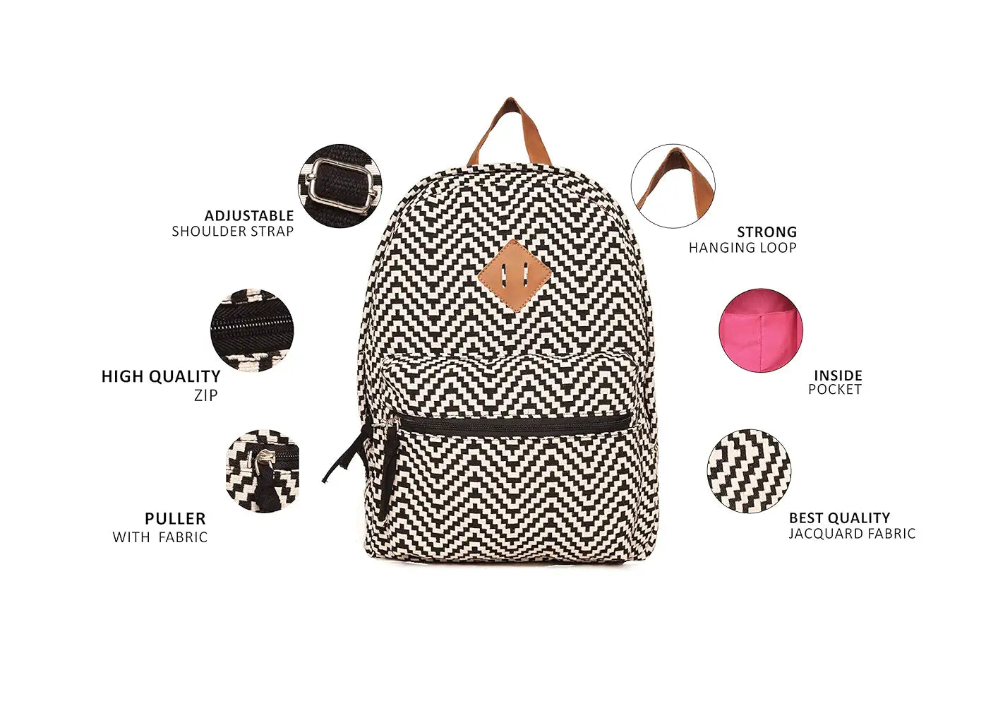 ASTRID Canvas Girls Backpack Medium Size