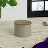 Femora Kitchen Storage Jars Tin Jar With Wooden Lid Air Tight Jar | 300 Ml | Set of 2