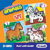 Frank Animals A Set of 3 Jigsaw Puzzle for Kids Above for Focus and Memory - 10208